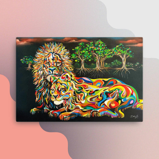 Lion's Love Canvas Print