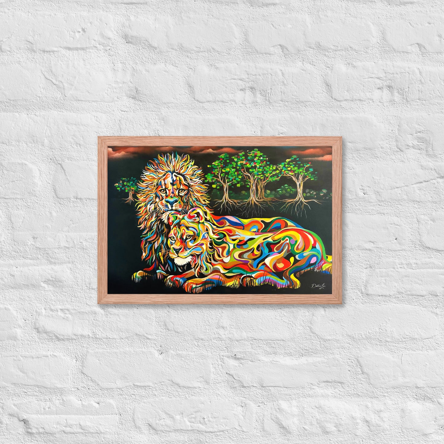 Lion's Love Framed poster