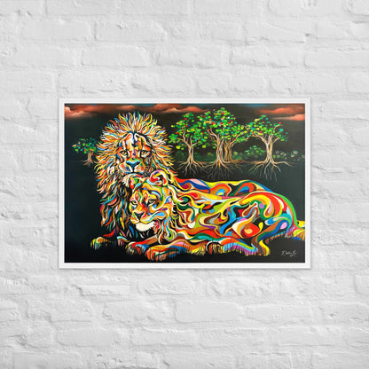 Lion's Love Framed poster