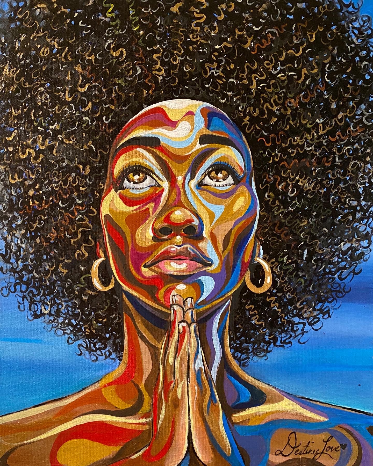 Praying Woman Canvas Print